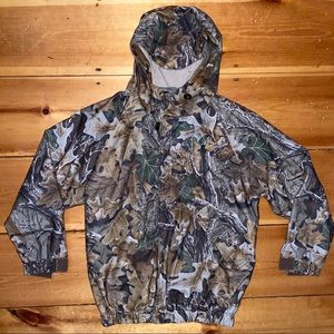MAD DOG Camo Hooded Hunting Jacket sz M
